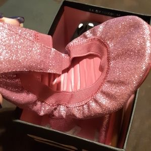Yosi samra girls foldable flat fuschia glitter 2Y